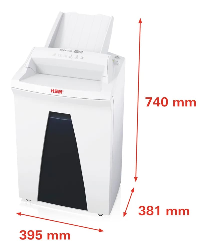 Distrugator documente automat HSM Securio AF300, 8-10 coli, cross cut (1.9 x 15mm), securitate 5 "H-2092121" — miniatură