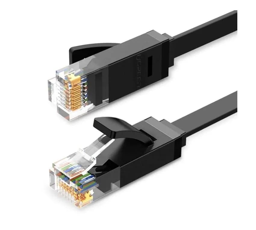 PATCH CORD UTP Ugreen Cat6, "NW102" fire din cupru, flat cable, viteza maxima 1 Gbps, 1m, negru "50173" - 6957303851737