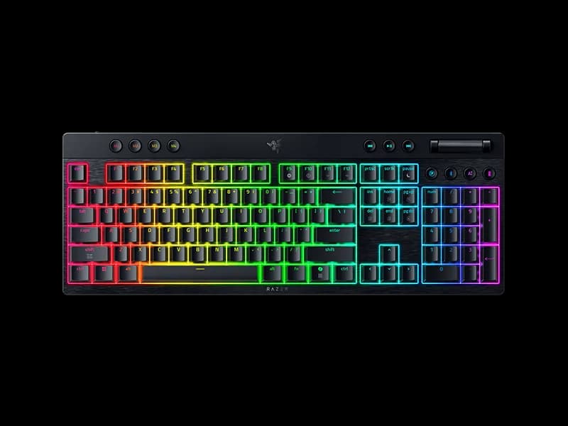Tastatura Mecanica Gaming Razer BlackWidow V4 Low-Profile HyperSpeed, RGB, Wireless, Negru
