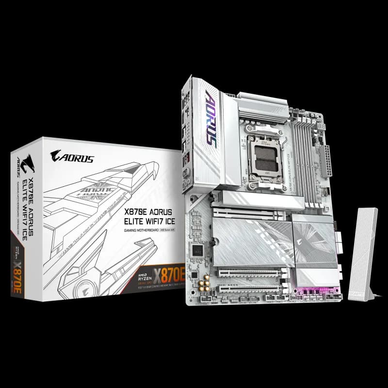 Placa de baza Gigabyte X870E AORUS ELITE WIFI7 ICE, Socket AM5, DDR5, ATX