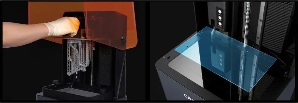 Imprimanta 3D Creality Halot-MAGE PRO cu rasina, Tehnologie SLA, Stereolitografie, sursa 150W, dimensiuni printare: 228*128*230mm, Dimensiuni imprimanta: 333*270*608mm, Viteza:170mm/h, Inaltime strat:0.05-0.15mm, LCD 10.3", rezolutie: 8K(7680x4320), transfer fisier: USB drive, rj45, WIFI, Creality — miniatură