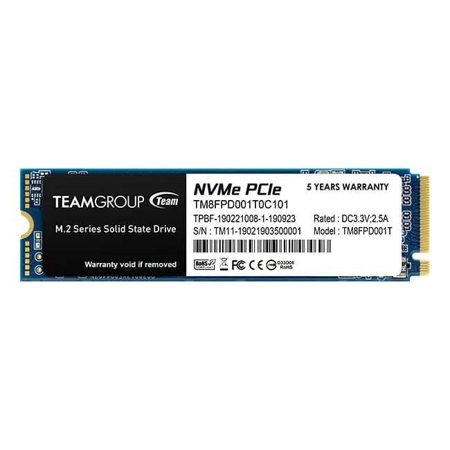 SSD TEAMGROUP MP33 PRO, 1TB, PCIe Gen3x4 M.2 2280, 3D TLC NAND NVMe, R/W: 3400/2600 MB/s, "TM8FPD001T0C101"
