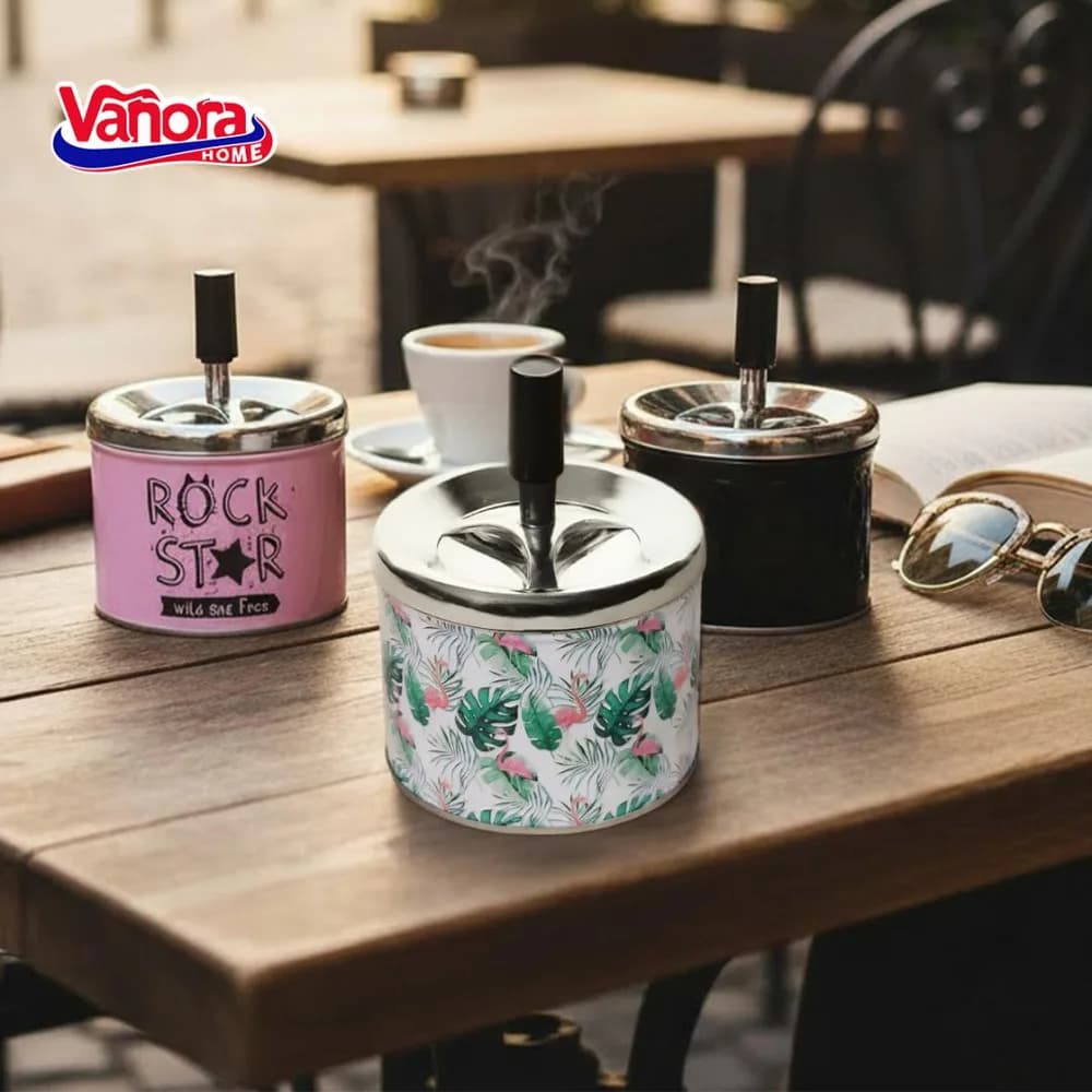 SCRUMIERA ANTI-VANT CU BUTON 9x11 CM — miniatură