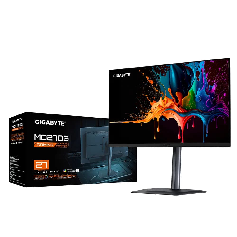 Monitor GIGABYTE MO27Q3, IPS, 27", QHD, 2560 x 1440, HDMI, DisplayPort, 360Hz, 1ms, Negru "MO27Q3" — miniatură