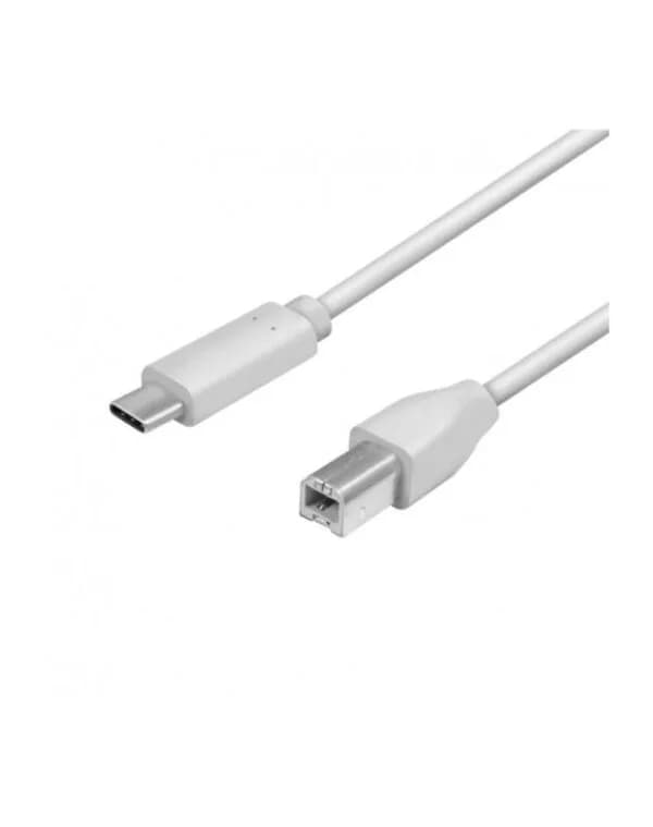 CABLU USB LOGILINK pt. imprimanta, USB 2.0 Type-C (T) la USB 2.0 Type-B (T), 2m, 2 x ecranare, conectori auriti, gri, "CU0161"