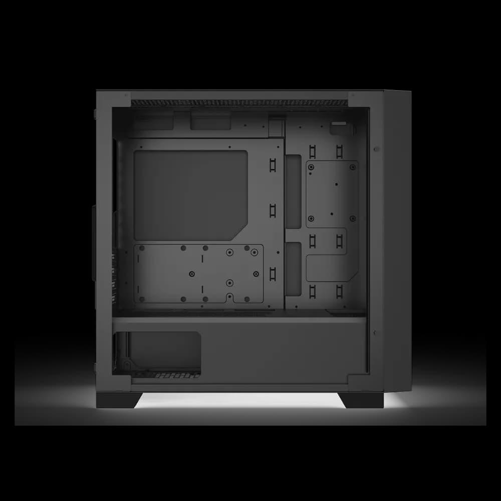 CARCASA PCCOOLER, Mini Tower, mATX, fara sursa, sticla securizata, 2 ventilatoare incluse, iluminare ARGB, negru, USB 3.2 gen 2 x 2, mic, audio, "C3D310 ARGB BK" — miniatură