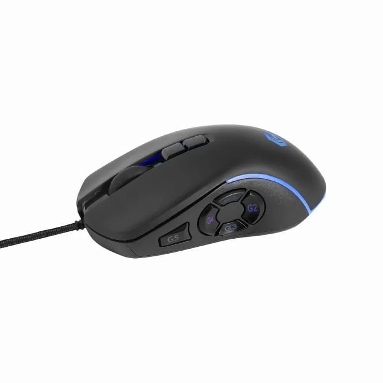 MOUSE GEMBIRD, gaming, cu fir, USB, optic, 7200 dpi, butoane/scroll 10/1, iluminare, cablu 1.8m, negru, "MUSG-RAGNAR-RX500" — miniatură