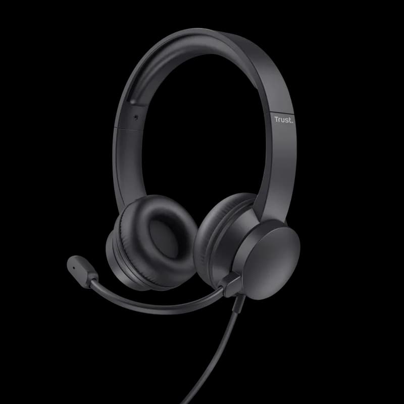 Casti Head-band Trust Ayda, Wired, Negru — miniatură