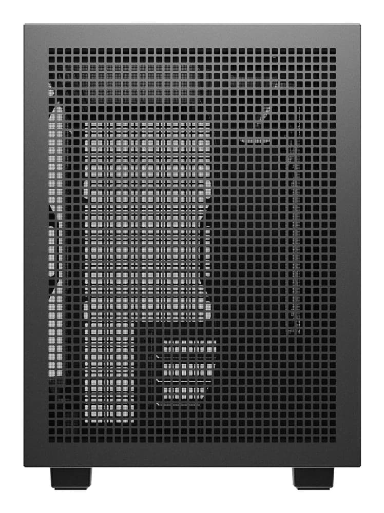 CARCASA DeepCool "CH260 WOOD", mini tower, gaming, fara sursa, suporta 6xfan, PSU shroud, USB Type-C x 1, USB 3.1 gen1 x 2, audio+mic, 4 sloturi expansiune, negru, "R-CH260-BKNWM0-G-1" — miniatură