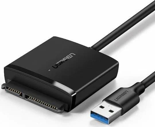 ADAPTOR USB Ugreen, "CM257" 2.5" SATA la USB 3.0, viteza max 6 Gb/s, nu include adaptor DC 12V, negru "60561" - 6957303865611