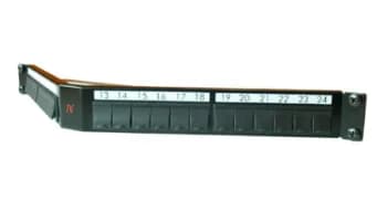 Nexans Patch Panel neechipat Modular unghiular Cat 5, 6, 6A, 7, 7A, Cupru 24 Snap-in LANmark Negru, "N521.671"