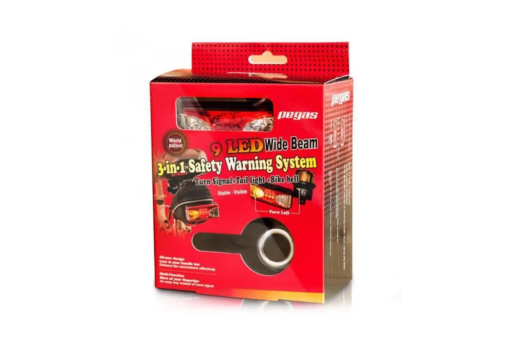 Semnalizator cu sonerie Pegas F21-BCS-B, semnalizator 73x21x32mm, 9 led, baterii 2xCR2032, autonomie 120 ore, cablu 155 cm