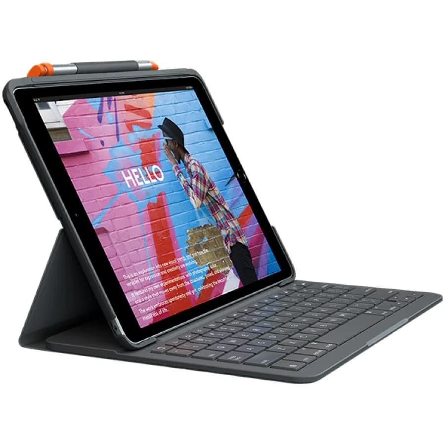 LOGITECH Slim Folio for iPad (7th generation) / iPad AIR (3rd gen) - GRAPHITE - UK - BT - INTNL - OTHER, "920-009480"