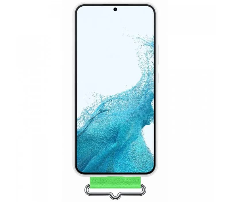 Galaxy S22 Plus; Silicone Cover with Strap; White "EF-GS906TWEGWW" — miniatură