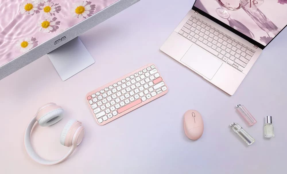 Mouse Wireless ASUS Fragrance Mouse MD101, 2400 dpi, Roz — miniatură