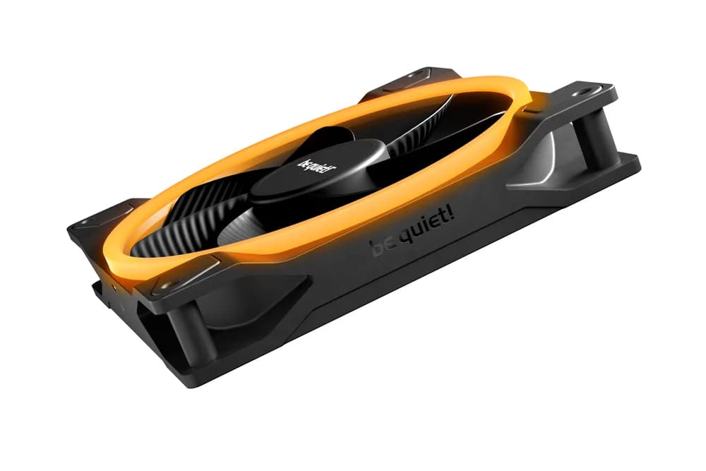 Ventilator be quiet! #LIGHT WINGS" 140mm, 1300 rpm, rifle bearing, PWM, reversibil, negru, "BL134" — miniatură