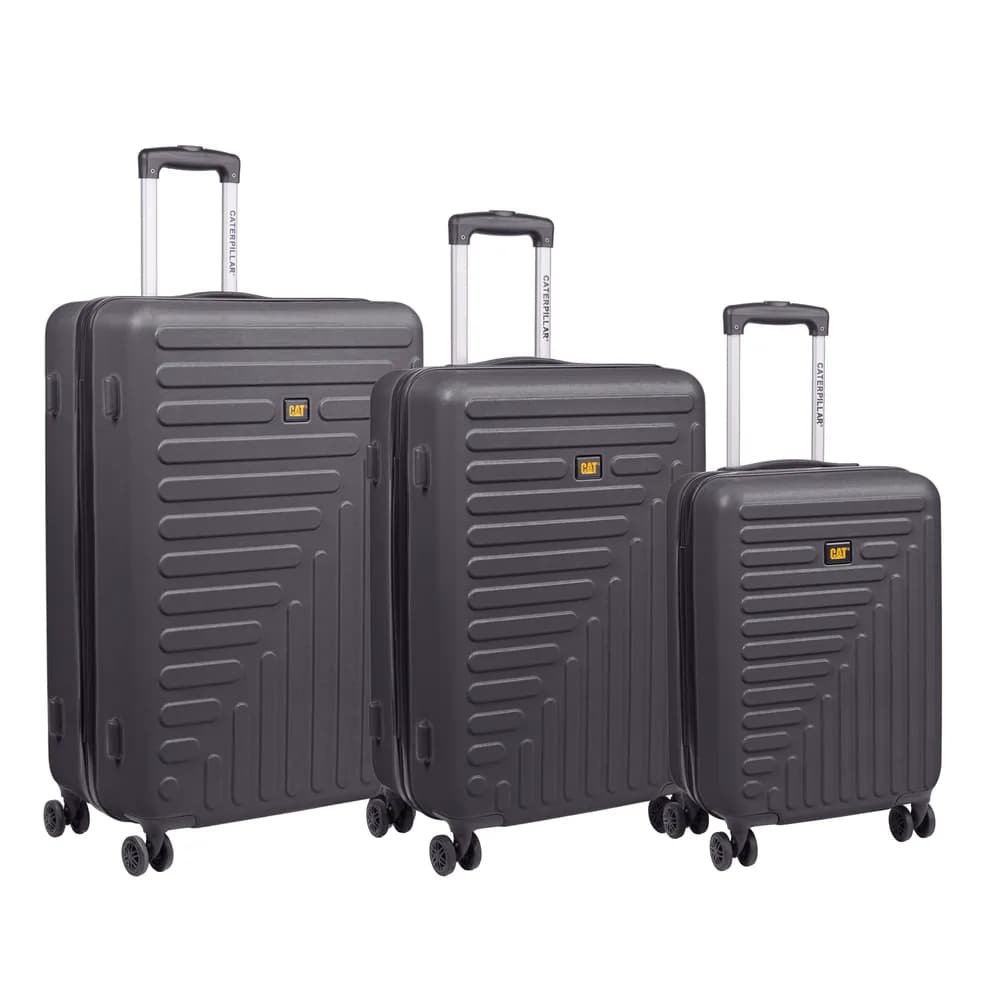 Set 3 trollere CATERPILLAR Rockford, 35L, 59L, 92L, ABS - negru "CAT-84683-01"