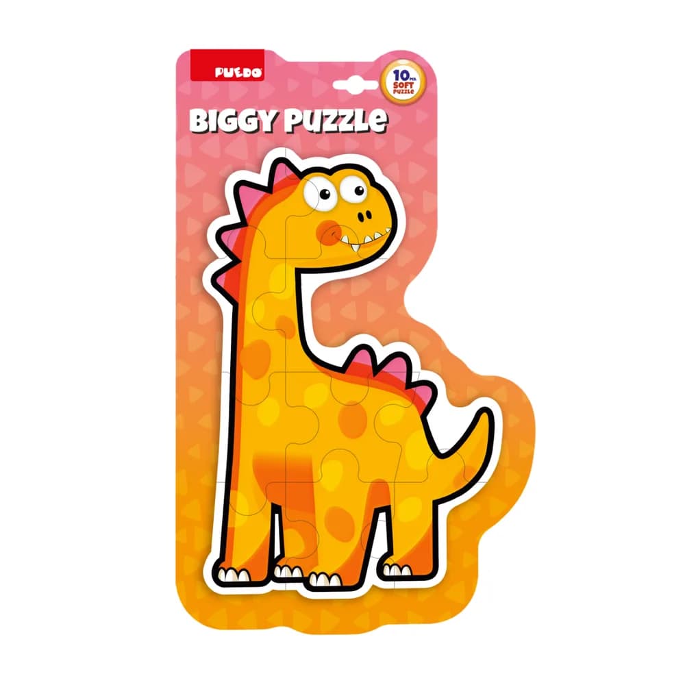 PUZZLE DIN SPUMA EVA, MAXI CU 10 PIESE, PORTOCALIU, PUEDO — miniatură