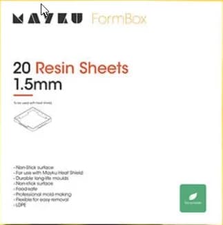 Rășină 3D Mayku Sheets (LDPE Sheets) 20 buc of 1,5 mm — miniatură