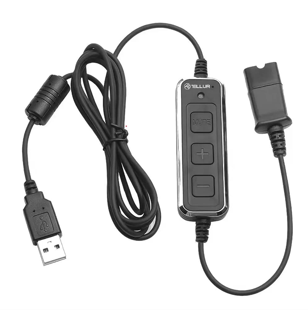 Casti Head-band Tellur Voice 520N, Wired, Negru — miniatură