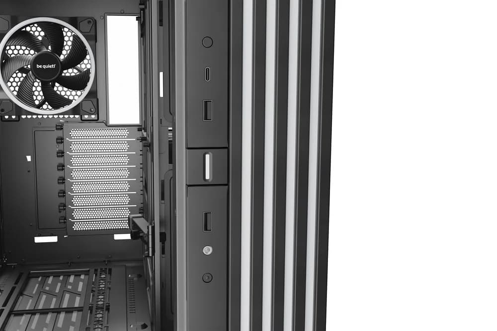 CARCASA be quiet "LIGHT BASE 900 DX", full tower, gaming, fara sursa, suporta 10xfan, USB Type-C x 1, USBx2, audio+mic, 8 sloturi expansiune, negru, "BGW69" — miniatură