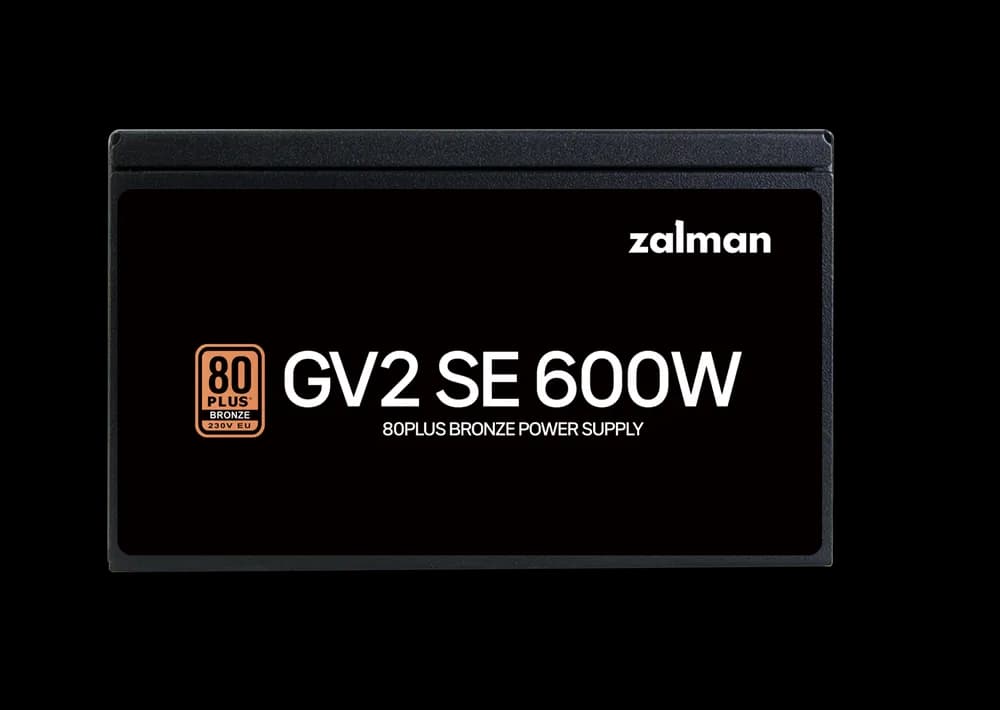 SURSA Zalman "ZM600", 600W, certificare 80Plus Bronze, non-modular, fan 120mm, negru, "ZM600-GV2SE" — miniatură