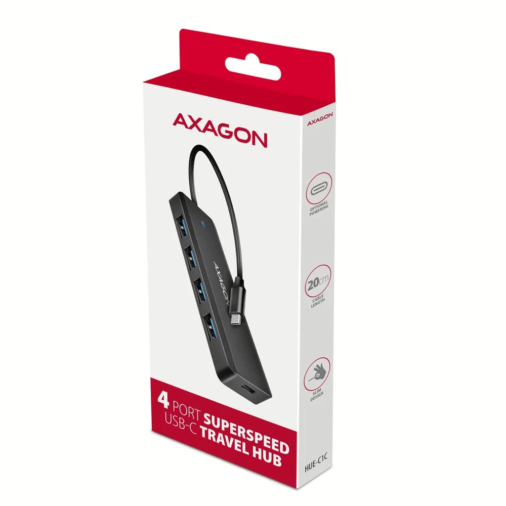 Hub USB AXAGON USB-C 5Gbps TRAVEL "HUE-C1C" — miniatură