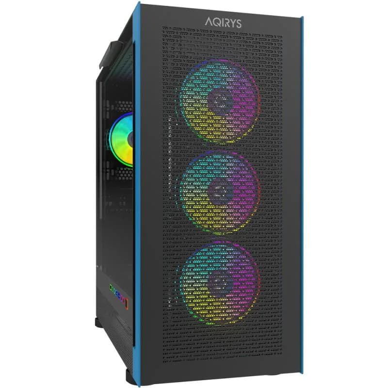 Carcasa AQIRYS Sargas, RGB, Mid Tower, Black — miniatură
