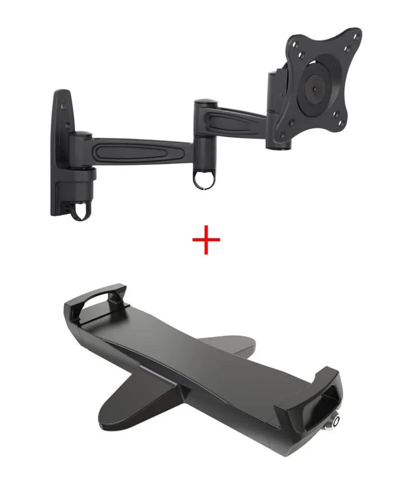 Suport tableta perete cu Multibrackets 3299 si Blackmount PAD29-01, securizat, rotabil 360grade, stanga-dreapta 90grade