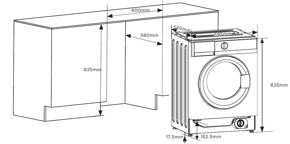 Masina de spalat rufe incorporabila HEINNER HWM-BI914IVA+++, 9 Kg, 1400 RPM, Clasa: A — miniatură