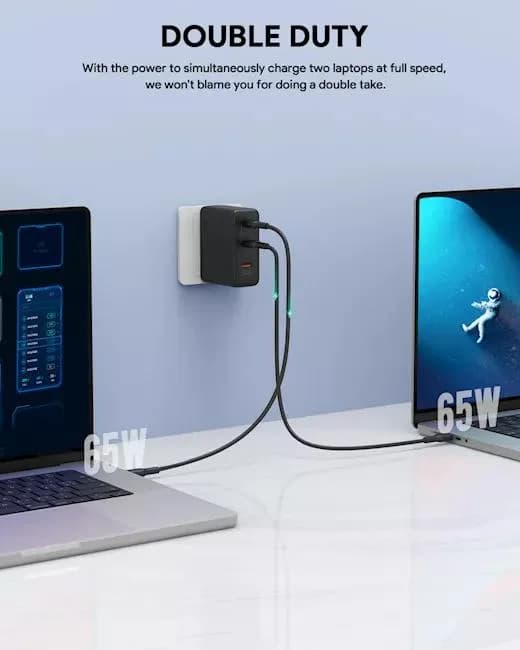 Alimentator retea Aukey, PA-B7O BK, 140W, fast charge, 2 x USB-C, 1 x USB-A, negru, "EU001-LLTSEUN1041556" - 689323785780 — miniatură