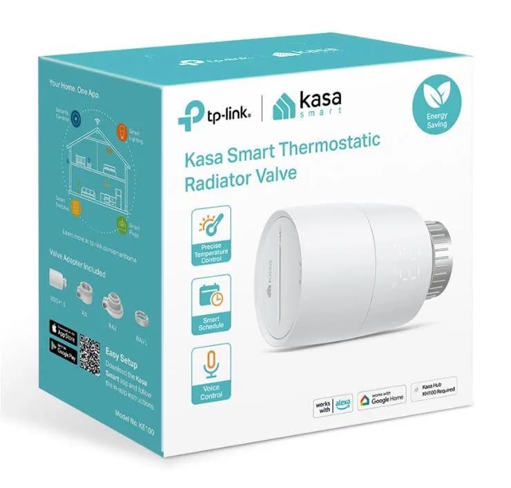 TP-LINK KE100, Termostat smart wireless pentru calorifer, 2.4 GHz Wi-Fi, 868 MHz, Android 5.0 sau mai recentă, iOS 10 sau mai recentă. — miniatură