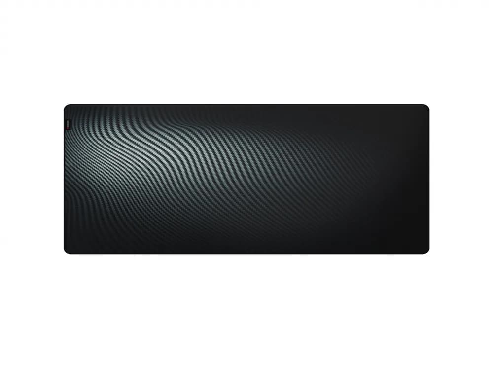 Mousepad Genesis Carbon 500 Maxi Ultra Wave, impermeabil, material cauciuc si textil, dimensiuni 1100x450x2.5 mm, negru/gri — miniatură