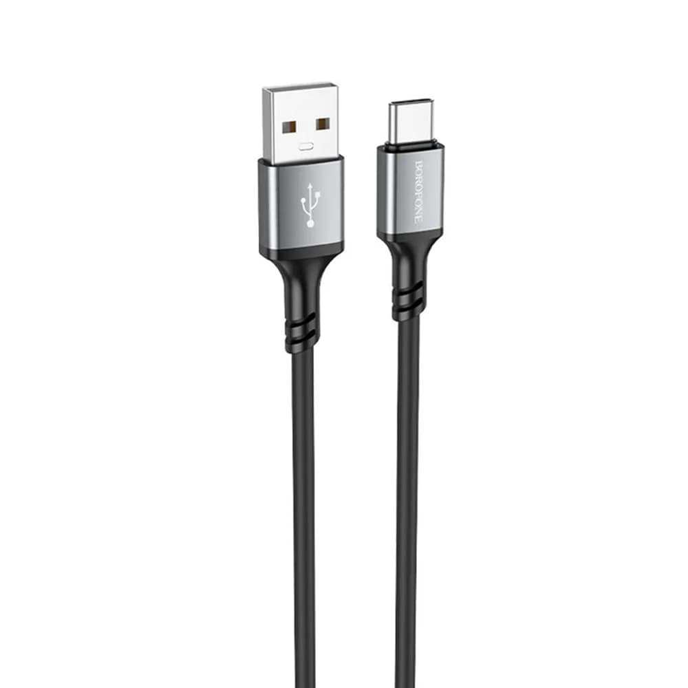 CABLU alimentare si date Borofone "BX83", Charging Data Cable pt. smartphone, USB la USB Type-C, 3A, 1m, negru "6974443386417"