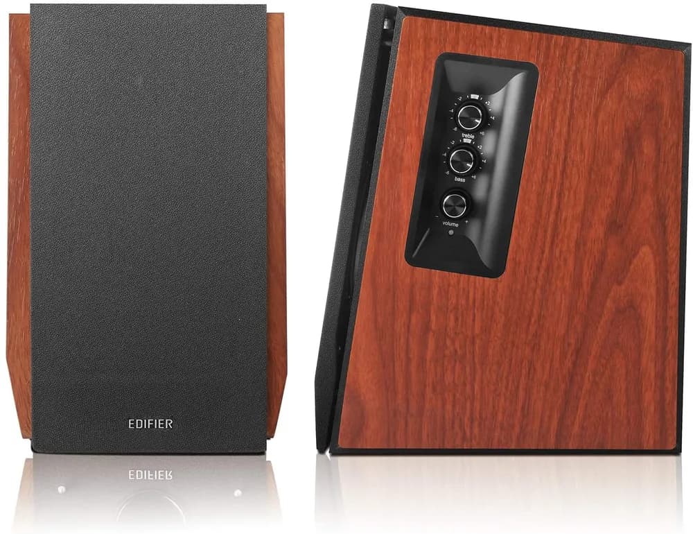 BOXE EDIFIER 2.0, RMS: 66W (2 x 15W, 2 x 18W), bluetooth, telecomanda wireless, volum, bass, treble, dual RCA, sub-out, brown, "R1700BTS-BR" — miniatură