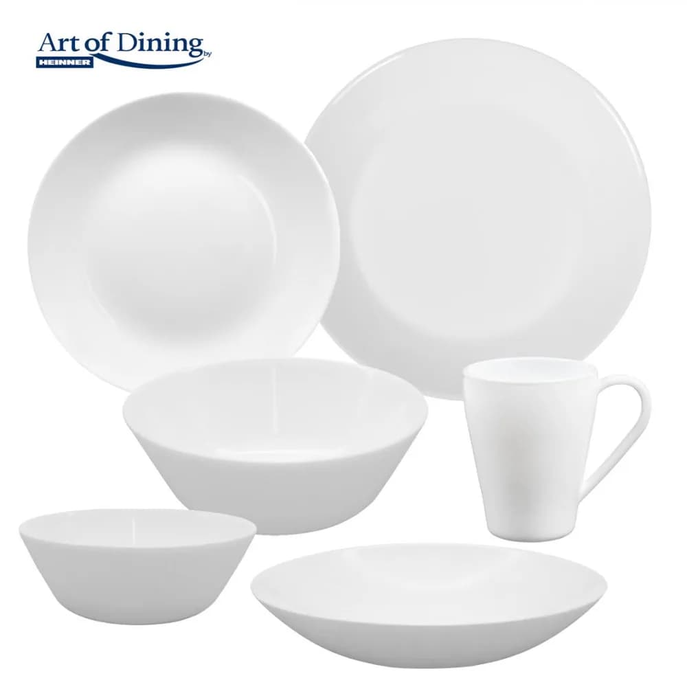 SET 6 BOLURI SALATA OPAL ALB 16 CM, AIDA, ART OF DINING BY HEINNER — miniatură