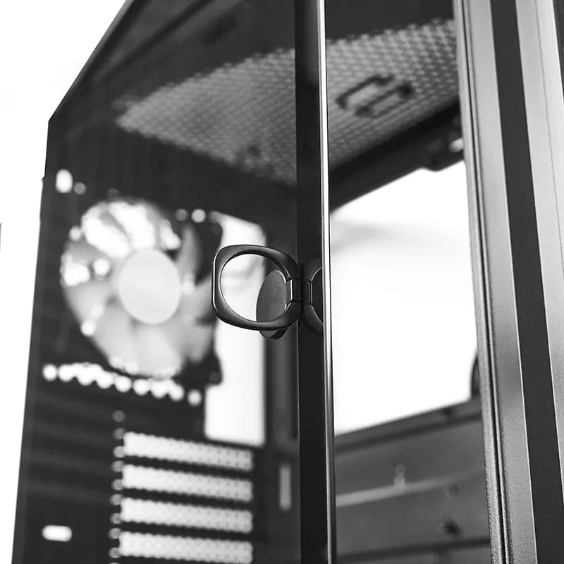 CARCASA Chieftec "HUNTER 2", Middle Tower,ATX fara sursa, sticla securizata,4xfan ARGB,USB 3.2 gen 1x1,USB Type-Cx1, ack 3.5mm,mesh pt. filtrare praf,HUB, fan ctr, "GS-02B-OP" — miniatură