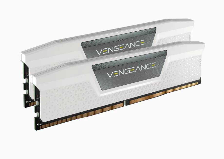 DDR Corsair - gaming Vengeance 32GB, DDR5, 5200MHz, CL40, 2x16GB, 1.25V, Alb "CMK32GX5M2B5200C40W" — miniatură