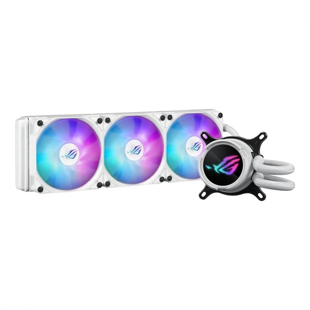 Cooler Procesor ASUS ROG Strix LC III 360 ARGB White Edition, Lichid, 12 cm, 3 ventilatoare, aRGB — miniatură