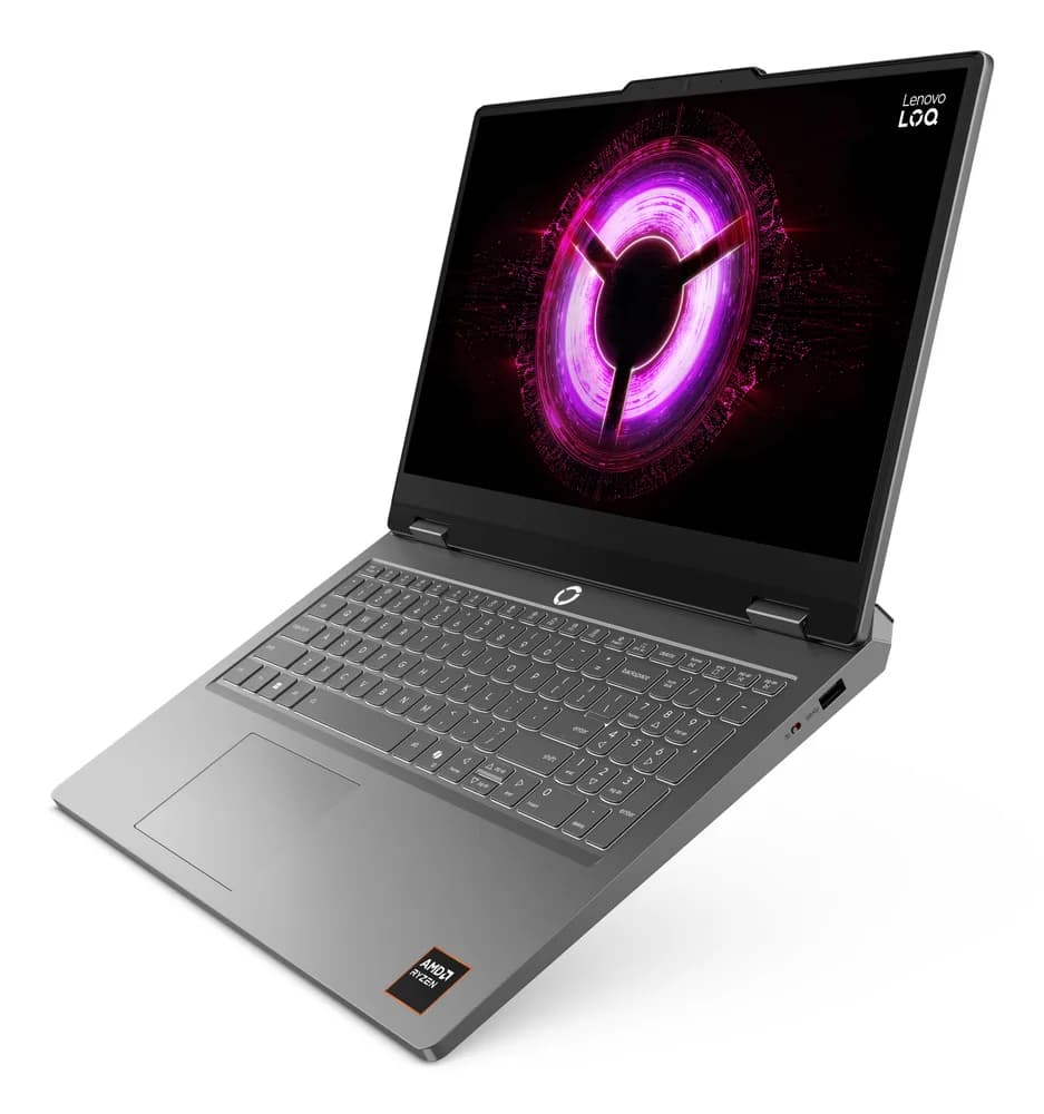 Gaming 15.6 LOQ Essential 15ARP11, FHD IPS 144Hz, Procesor AMD RyzenTM 7 170 (16M Cache, up to 4.75 GHz), 16GB DDR5, 512GB SSD, GeForce RTX 5060 8GB, No OS, Luna Grey "83VA0014RM" — miniatură