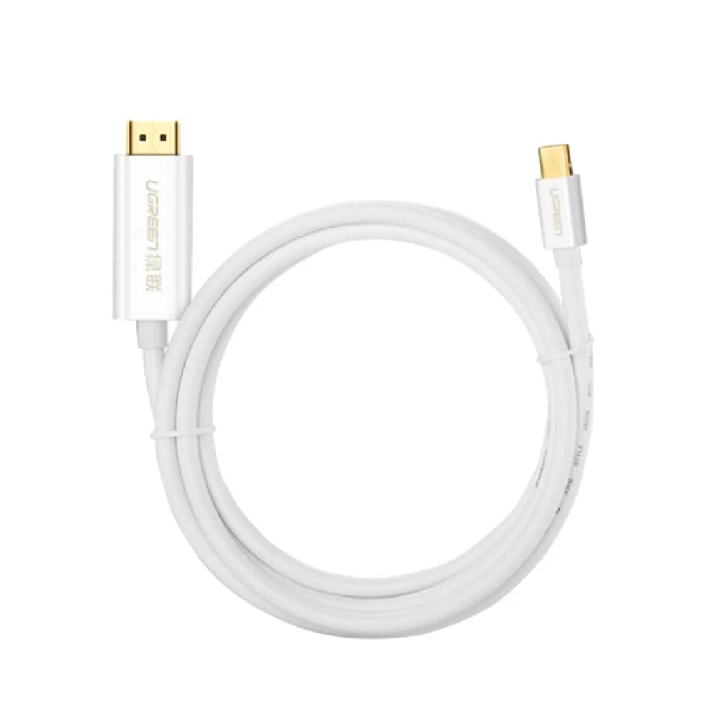 CABLU video Ugreen, "MM121" USB Type-C (T) la HDMI (T), rezolutie maxima 4K UHD (3840 x 2160) la 60 Hz, 1.5m, ABS, alb "30841" - 6957303838417 — miniatură