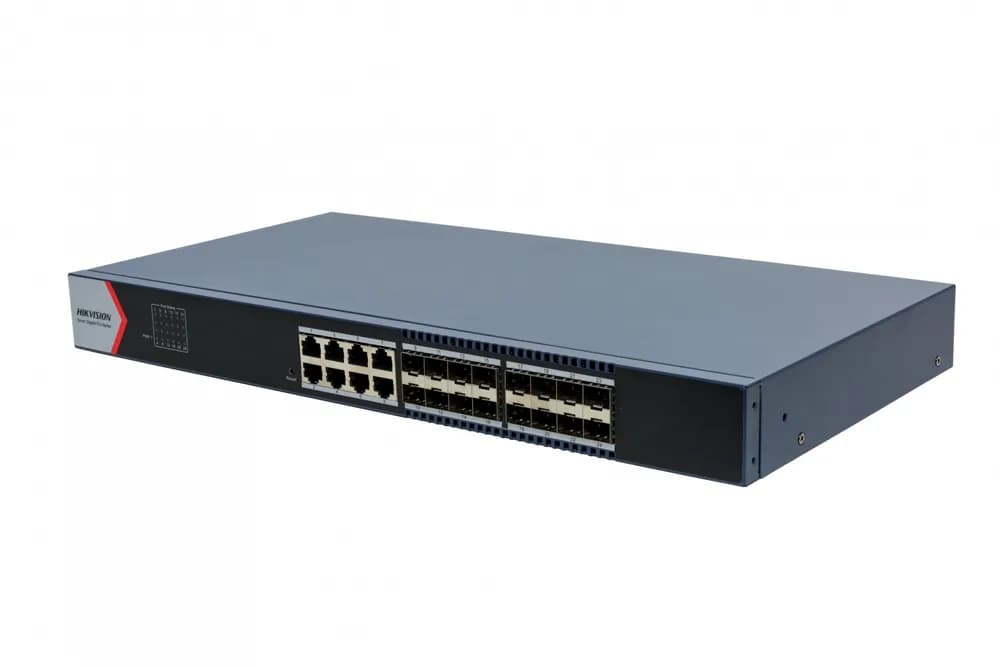 24 Port Aggregation Switch Hikvision DS-3E1524-SI-16F8T 8 x gigabit RJ45 port,16 x gigabit fiber optical port Support DHCP snooping Support 802.1Q VLAN Support ACL list Support STP/ERPS loop prevention, storm control Support ARP Anti-Spoofing Support SNMP, QoS 6 kV Surge Protection — miniatură