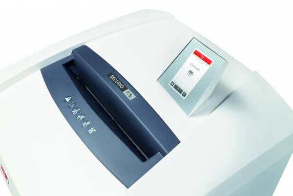 Distrugator documente manual HSM Securio P36i, 16-18 coli, cross cut (1,9 x 15 mm), securitate 5 "H-1852121" — miniatură