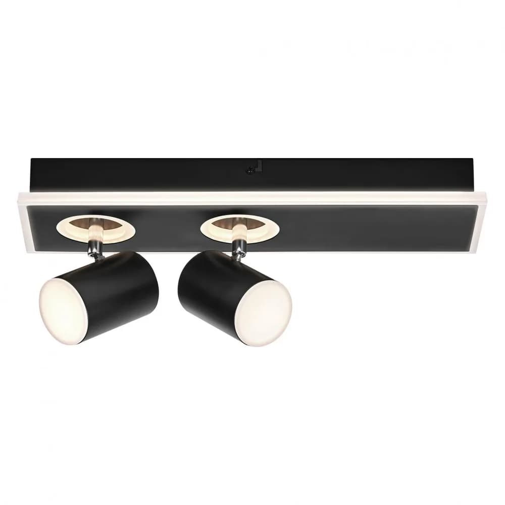 Spot LED dublu ajustabil Ledvance DECOR MARS, 29W, 3100 lm, lumina calda (3000K), IP20, 408mm, Negru, clasa energetica F