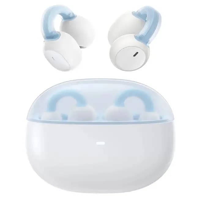 CASTI Baseus AirGo 1 Ring Open-Ear, pt smartphone, wireless, bluetooth 5.3, microfon pe casca, 25 ore durata baterie, cablu inclus USB la Type-C 0.3m, alb "A00069201223-00" - 6932172655341