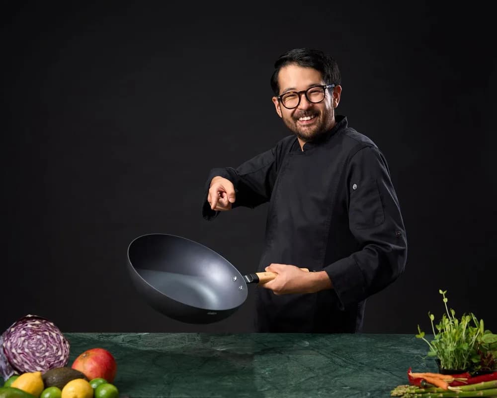 TIGAIE WOK 32X9 CM, RIKITO WATANABE, SAMURAI GOURMET, COOKING BY HEINNER — miniatură