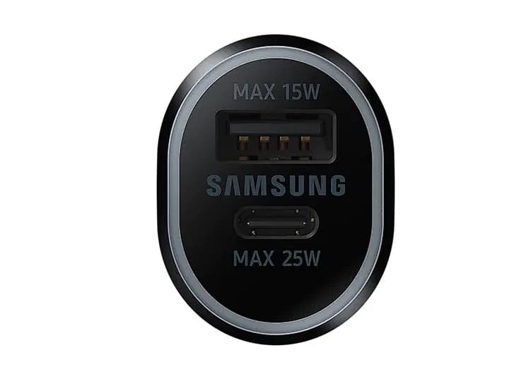 Samsung Car Charger 1x USB-C 25W, 1x USB-A 15W Super Fast Charging; Black "EP-L4020NBEGEU" — miniatură