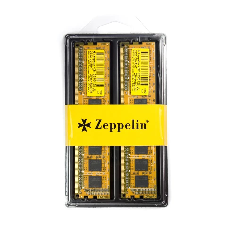 Memorie DDR Zeppelin DDR3 8GB frecventa 1333 Mhz (kit 2x 4GB) dual channel kit (retail) "ZE-DDR3-8G1333-KIT"