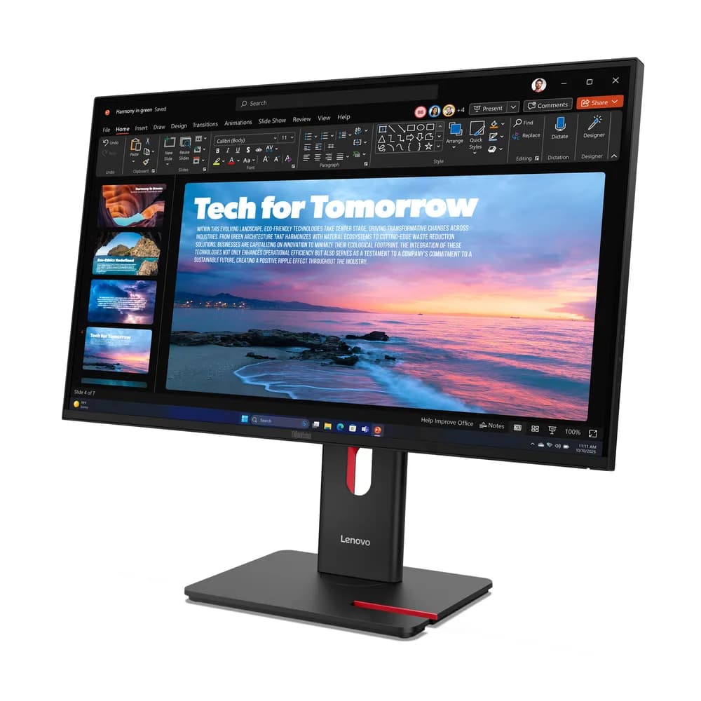 Lenovo Monitor ThinkVision T27QD-40&nbsp; 27" IPS QHD 4ms 350cd 1500:1 120Hz Dock DaisyChain HUB Tilt Swivel Lift Pivot "64AAGAT2EU" — miniatură