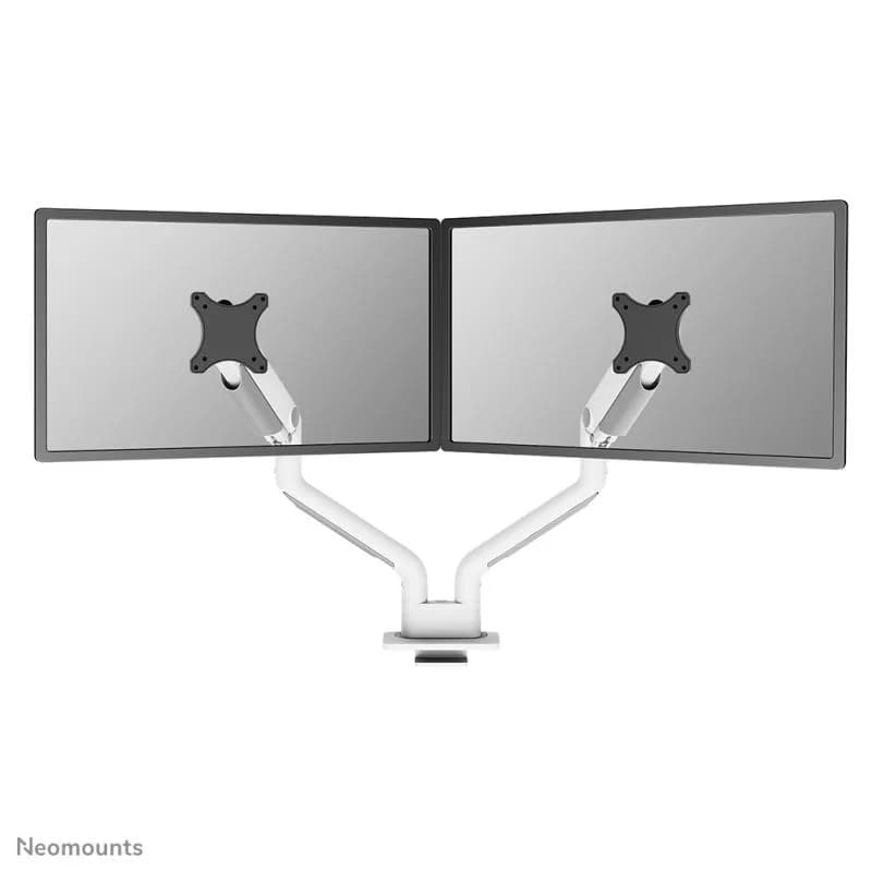 Brat dublu monitor Neomounts DS70S-950WH2; pentru display-uri cu diagonale 17"-35", sistem de prindere VESA 75x75~100x100, greutate maxima suportata 18 - per ecrankg, full motion, tilt 90°, swivel 90°, rotate 180°, distanta fata de perete 119-656mm; gas spring; culoare alb.